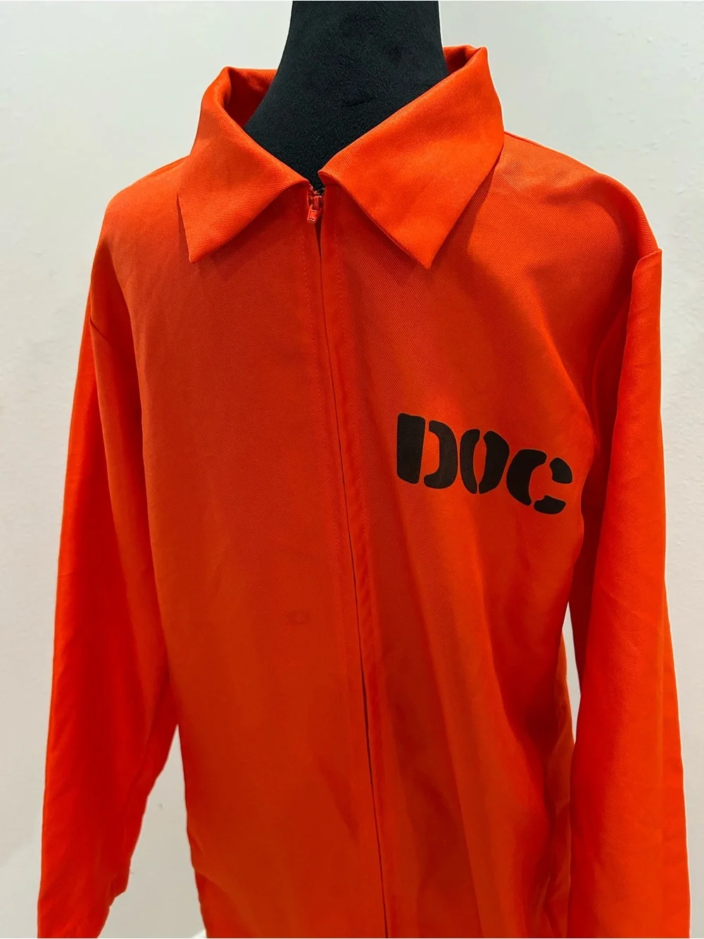 Spirit Teen Orange Zip Front Jumpsuit with DOC Halloween Costume